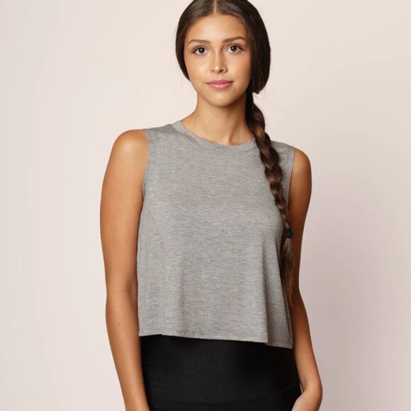 Emily Hsu Designs Motion Cropped Tank Heather BNIB M - Picture 1 of 4